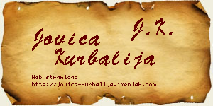 Jovica Kurbalija vizit kartica